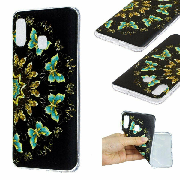 

Силиконовый (TPU) чехол Deexe Pretty Glossy для Samsung Galaxy A30 (A305) / A20 (A205) - Colorized Butterflies
