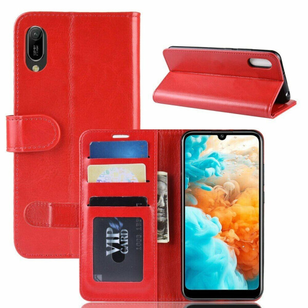 

Чехол-книжка Deexe Wallet Style для Huawei Y6 2019 - Red