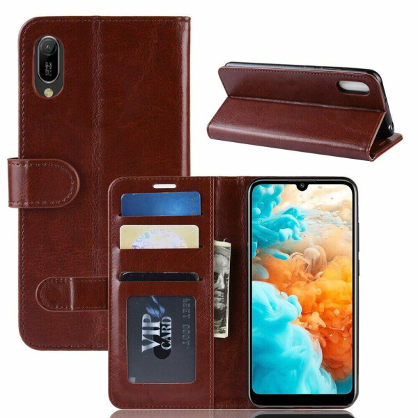 

Чехол-книжка Deexe Wallet Style для Huawei Y6 2019 - Brown