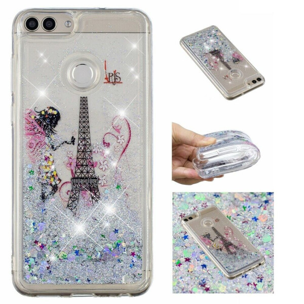 

Силиконовый (TPU) чехол Deexe Fashion Glitter для Huawei Y6 2018 - Eiffel Tower