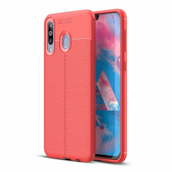 

Защитный чехол Deexe Leather Cover для Samsung Galaxy M30 (M305) / A40s (A407) - Red
