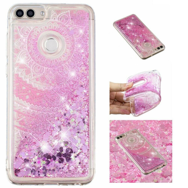 

Силиконовый (TPU) чехол Deexe Fashion Glitter для Huawei Y6 2018 - Mandala Flowers