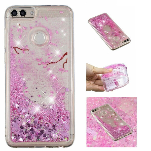 

Силиконовый (TPU) чехол Deexe Fashion Glitter для Huawei Y6 2018 - Cherry Blossom