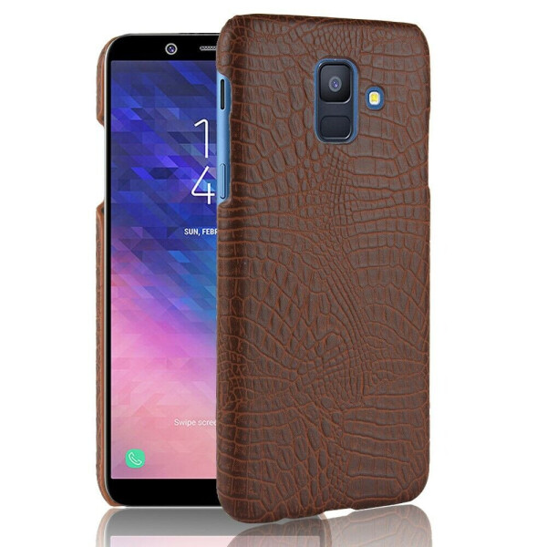 

Пластиковый чехол Deexe Croco Style для Samsung Galaxy A6 2018 (A600) - Brown