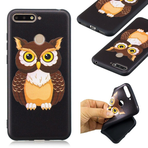 

Силиконовый (TPU) Deexe Life Style чехол для Huawei Y6 Prime 2018 / Honor 7A Pro - Owl Pattern