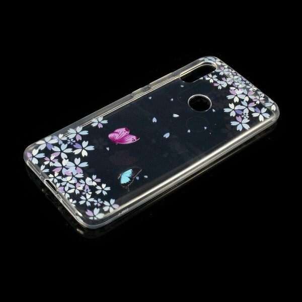 

Силиконовый (TPU) чехол Deexe Pretty Glossy для Xiaomi Redmi 7 - Butterfly and Flower