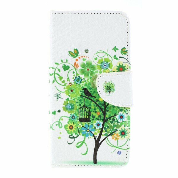 

Чехол-книжка Deexe Color Wallet для Samsung Galaxy A10 (A105) - Green Flower Tree