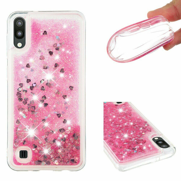 

Силиконовый (TPU) чехол Deexe Liquid Glitter для Samsung Galaxy A10 (A105) - Rose