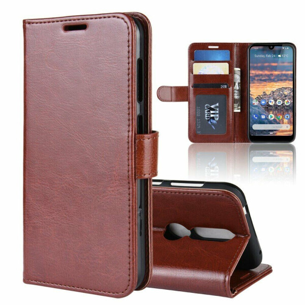 

Чехол-книжка Deexe Wallet Style для Nokia 4.2 - Brown