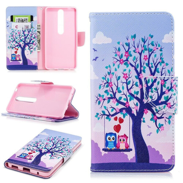 

Чехол-книжка Deexe Color Wallet для Nokia 6 (2018) / Nokia 6.1 - Lovely Owls