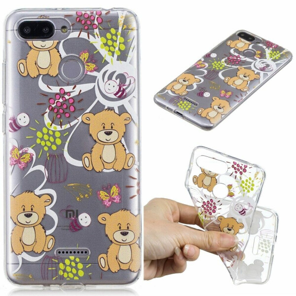 

Силиконовый (TPU) чехол Deexe Pretty Glossy для Xiaomi Redmi 6 - Brown Bear