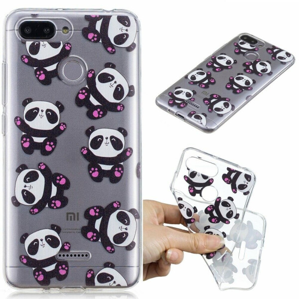 

Силиконовый (TPU) чехол Deexe Pretty Glossy для Xiaomi Redmi 6 - Cute Pandas