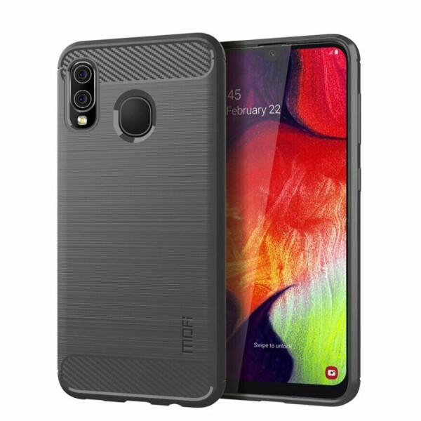 

Силиконовый (TPU) чехол MOFI Carbon Fiber для Samsung Galaxy A30 (A305) / A20 (A205) - Grey