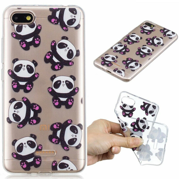

Силиконовый (TPU) чехол Deexe Pretty Glossy для Xiaomi Redmi 6A - Cute Pandas
