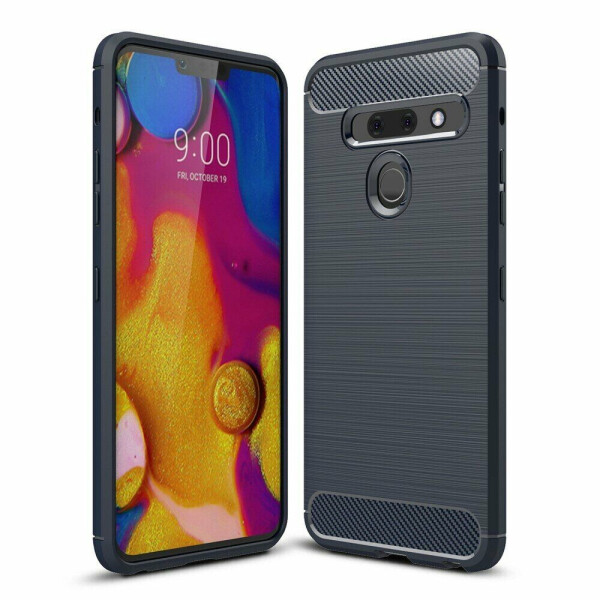 

Защитный чехол UniCase Carbon для LG G8s ThinQ - Dark Blue