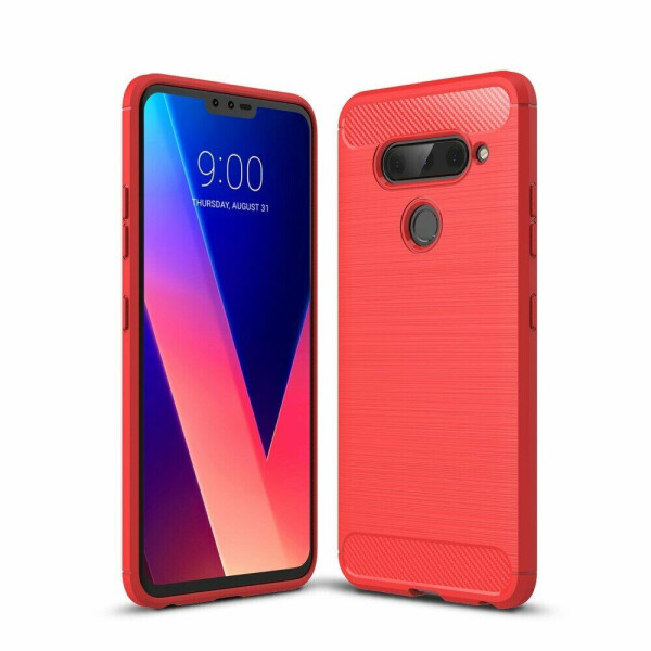 

Защитный чехол UniCase Carbon для LG V40 ThinQ - Red
