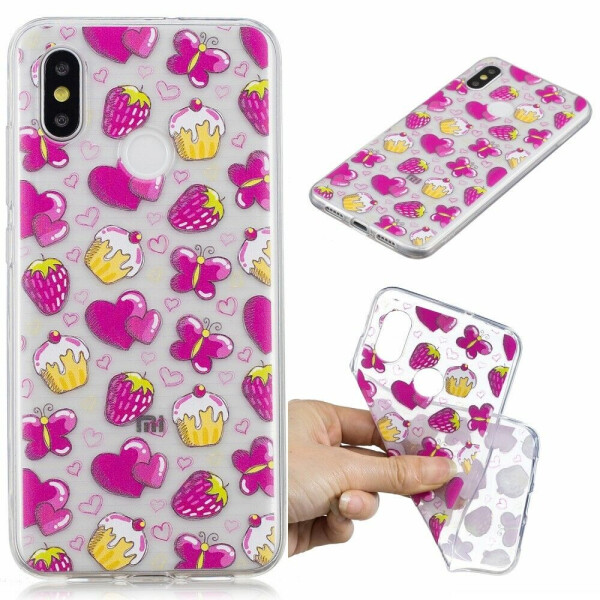 

Силиконовый (TPU) чехол Deexe Pretty Glossy для Xiaomi Mi 8 - Cakes and Strawberries