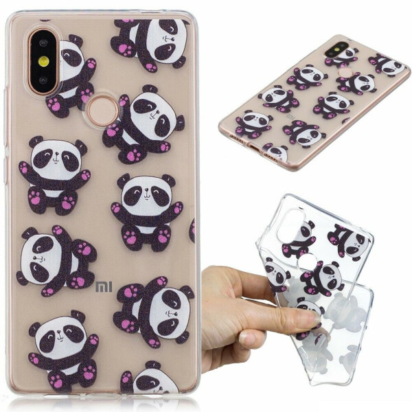 

Силиконовый (TPU) чехол Deexe Pretty Glossy для Xiaomi Mi 8 - Cute Pandas