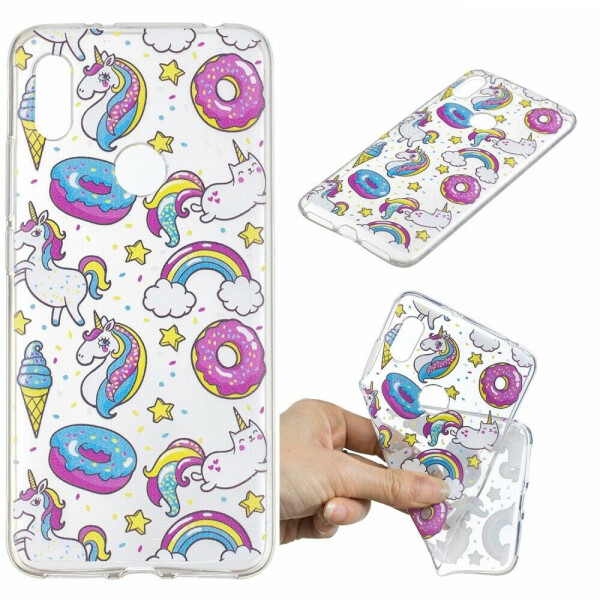 

Силиконовый (TPU) чехол Deexe Pretty Glossy для Xiaomi Redmi S2 - Doughnuts and Unicorns