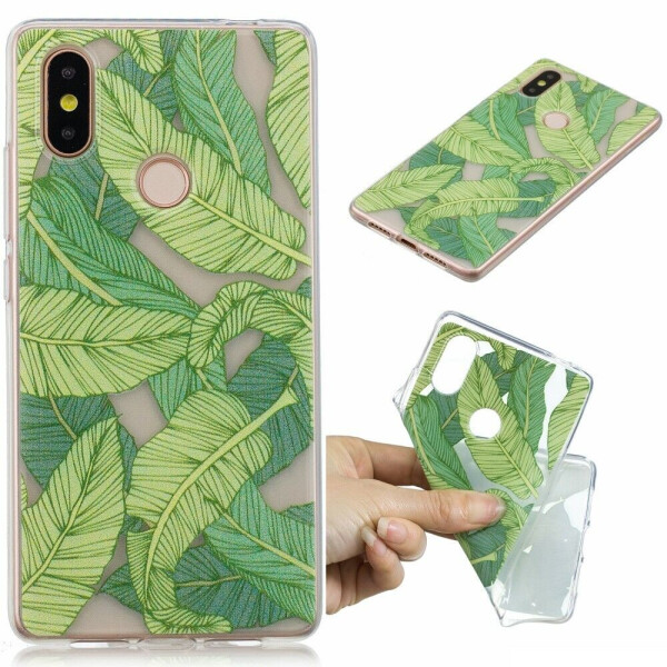 

Силиконовый (TPU) чехол Deexe Pretty Glossy для Xiaomi Mi 8 SE (Special Edition) - Green Leaves