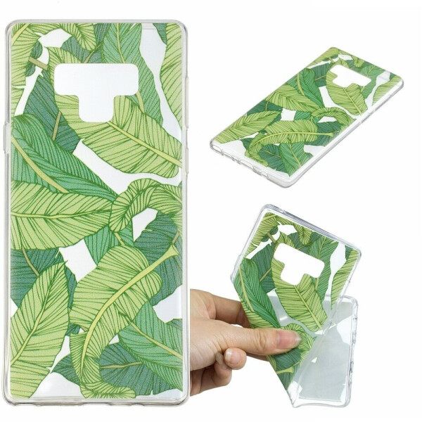 

Силиконовый (TPU) чехол Deexe Pretty Glossy для Samsung Galaxy Note 9 (N960) - Green Leaves
