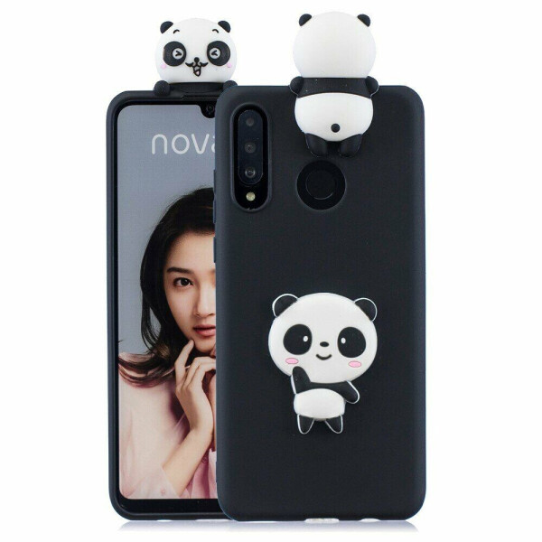 

Силиконовый (TPU) чехол UniCase 3D Cartoon Pattern для Huawei P30 Lite - Black/Panda