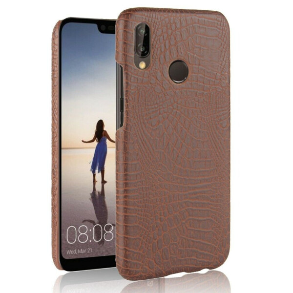 

Пластиковый чехол Deexe Croco Style для Huawei P20 Lite - Brown