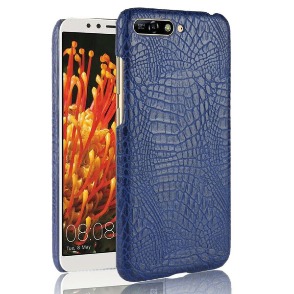 

Пластиковый чехол Deexe Croco Style для Huawei Y6 2018 / Honor 7A - Blue