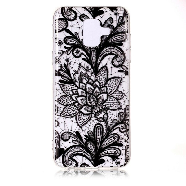 

Силиконовый (TPU) чехол Deexe Pretty Glossy для Samsung Galaxy A6 2018 (A600) - Black Lace Flower