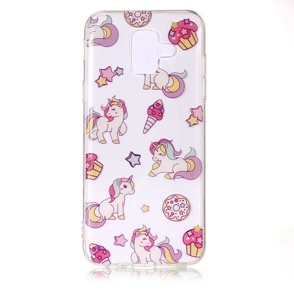 

Силиконовый (TPU) чехол Deexe Pretty Glossy для Samsung Galaxy A6 2018 (A600) - Unicorn and Desserts