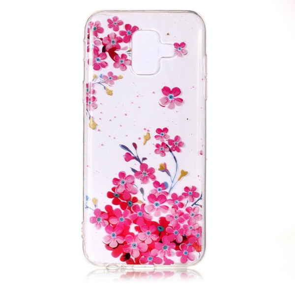 

Силиконовый (TPU) чехол Deexe Pretty Glossy для Samsung Galaxy A6 2018 (A600) - Pink Flower