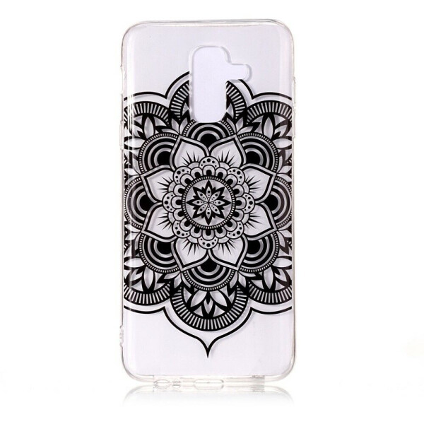 

Силиконовый (TPU) чехол Deexe Pretty Glossy для Samsung Galaxy A6+ 2018 (A605) - Black Flower