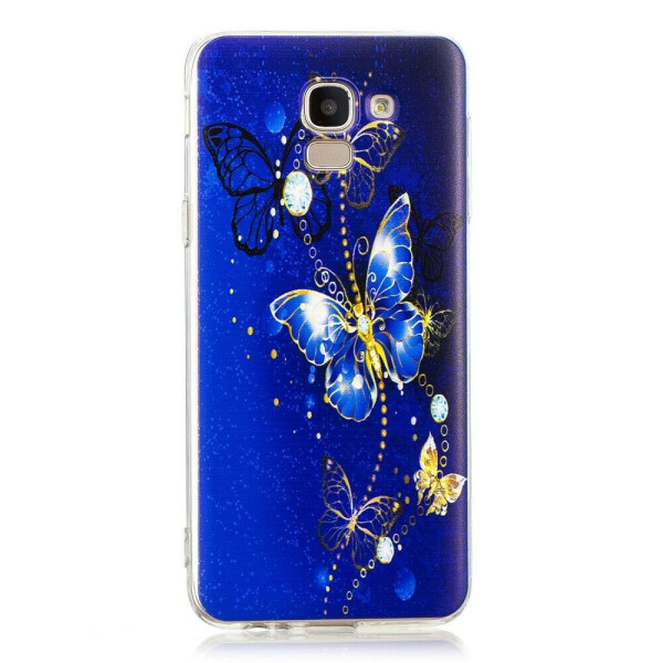 

Силиконовый (TPU) чехол Deexe Pretty Glossy для Samsung Galaxy J6 2018 (J600) - Blue Butterfly