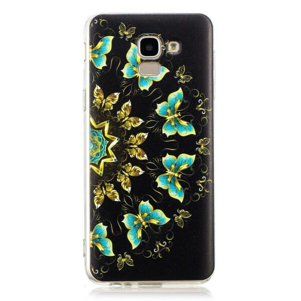 

Силиконовый (TPU) чехол Deexe Pretty Glossy для Samsung Galaxy J6 2018 (J600) - Colorized Butterfly