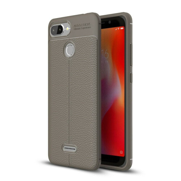 

Защитный чехол Deexe Leather Cover для Xiaomi Redmi 6 - Grey