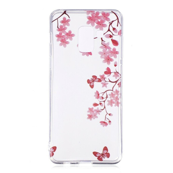 

Силиконовый (TPU) чехол Deexe Pretty Glossy для Samsung Galaxy A8 (A530) - Pink Flowers
