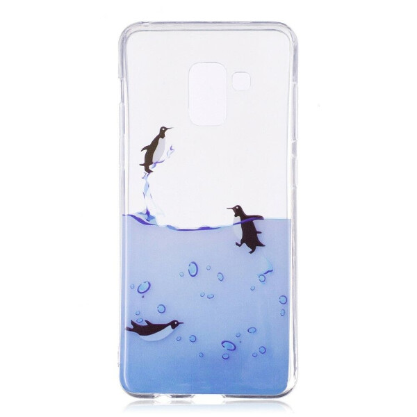 

Силиконовый (TPU) чехол Deexe Pretty Glossy для Samsung Galaxy A8 (A530) - Penguin