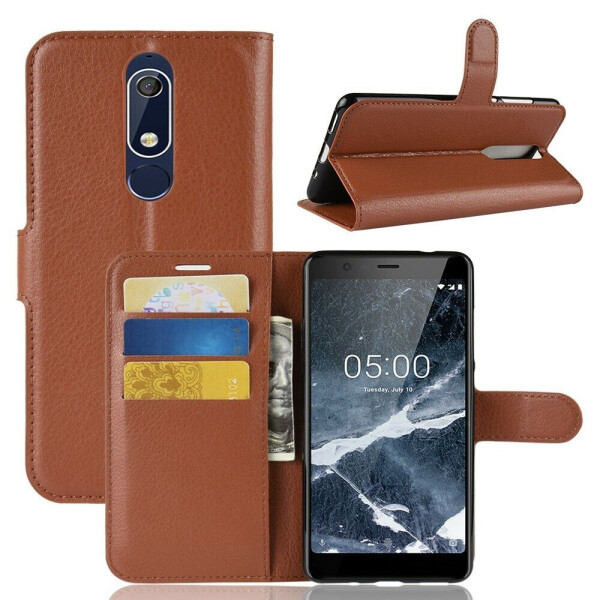 

Чехол-книжка Deexe Book Type для Nokia 5 2018 / Nokia 5.1 - Brown