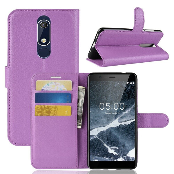 

Чехол-книжка Deexe Book Type для Nokia 5 2018 / Nokia 5.1 - Purple
