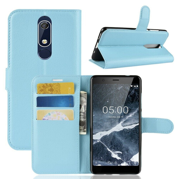 

Чехол-книжка Deexe Book Type для Nokia 5 2018 / Nokia 5.1 - Blue