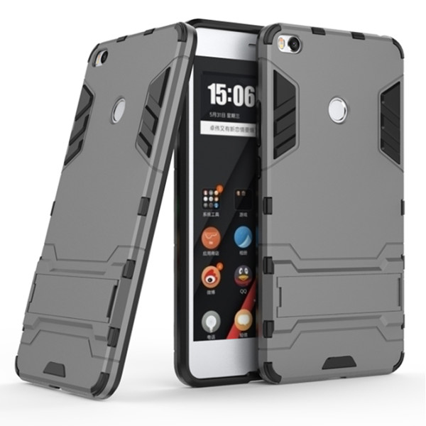 

Чехол-подставка ударопрочный Transformer для Xiaomi Mi Max 2 с мощной защитой корпуса (Металл / Gun Metal) (82665)