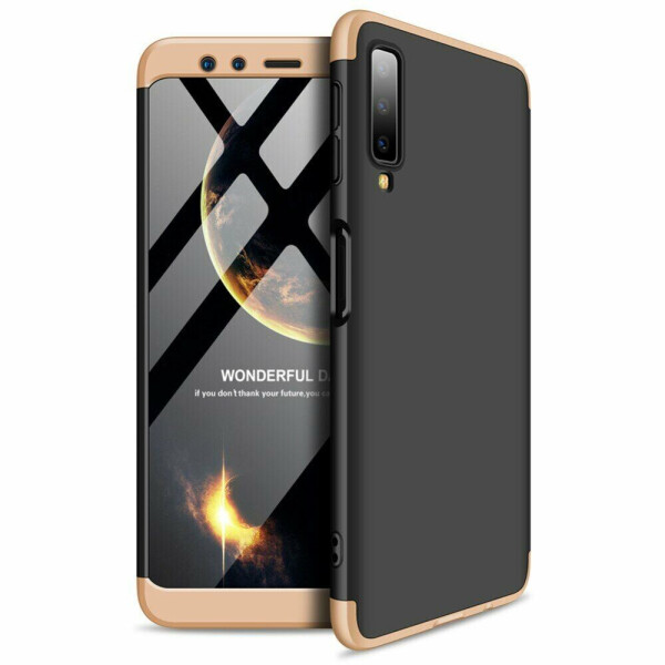 

Защитный чехол GKK Double Dip Case для Samsung Galaxy A7 2018 (A750) - Black / Gold
