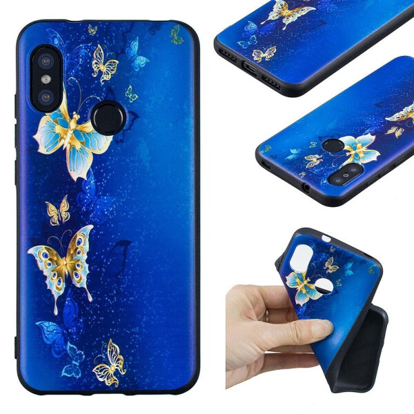 

Силиконовый (TPU) чехол Deexe Life Style для Xiaomi Redmi 6 Pro / Mi A2 Lite - Butterfly Embossment