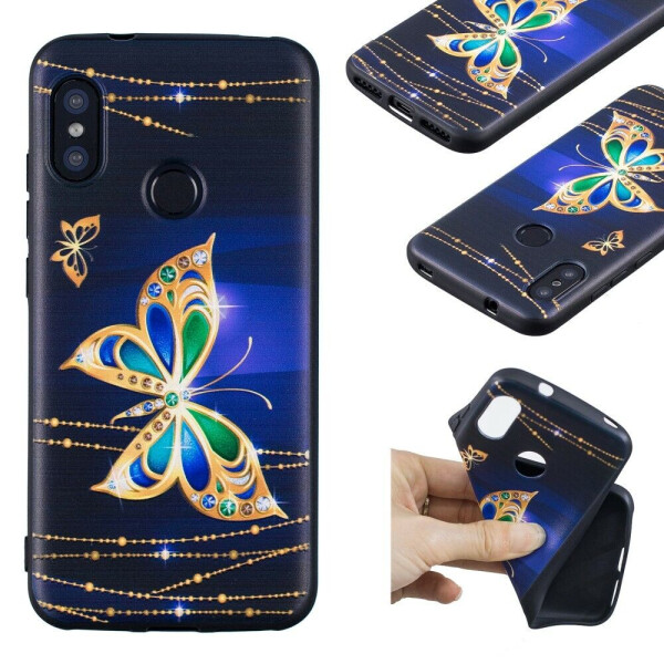 

Силиконовый (TPU) чехол Deexe Life Style для Xiaomi Redmi 6 Pro / Mi A2 Lite - Colorized Butterfly