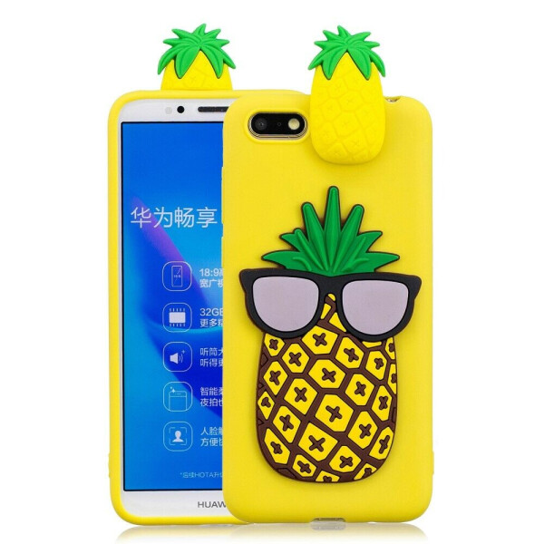 

Силиконовый (TPU) чехол UniCase 3D Cartoon Pattern для Huawei Y5 2018 / Y5 Prime 2018 / Honor 7A - Pineapple Wearing Glasses