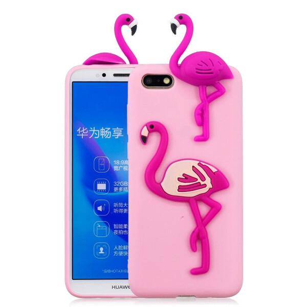 

Силиконовый (TPU) чехол UniCase 3D Cartoon Pattern для Huawei Y5 2018 / Y5 Prime 2018 / Honor 7A - Flamingo