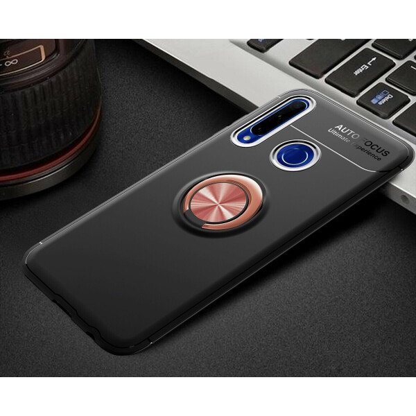 

Защитный чехол UniCase Magnetic Ring для Huawei Honor 10i / Honor 20i / P Smart Plus 2019 - Black / Rose Gold
