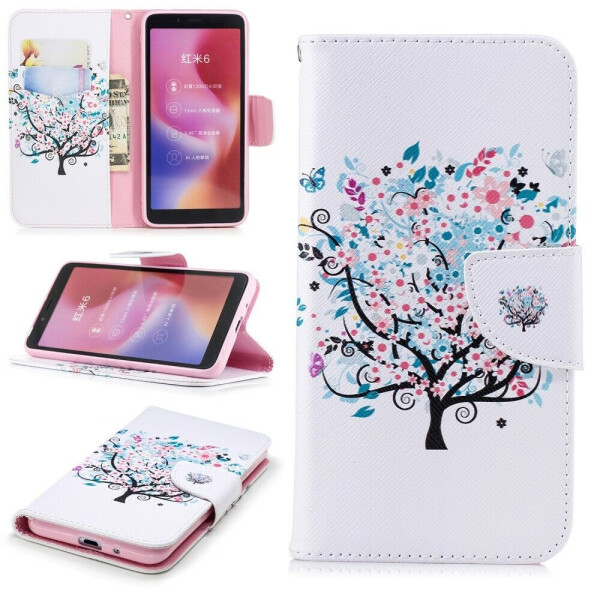 

Чехол-книжка Deexe Color Wallet для Xiaomi Redmi 6 - Tree with Flower