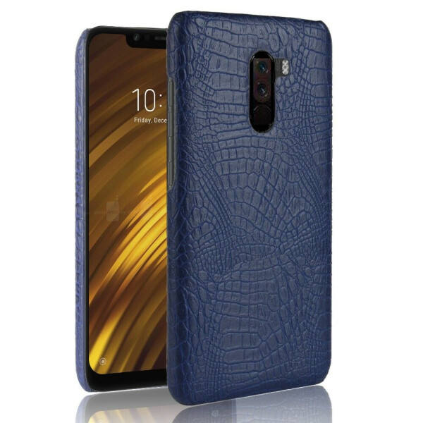 

Пластиковый чехол Deexe Croco Style для Xiaomi Poco F1 - Blue