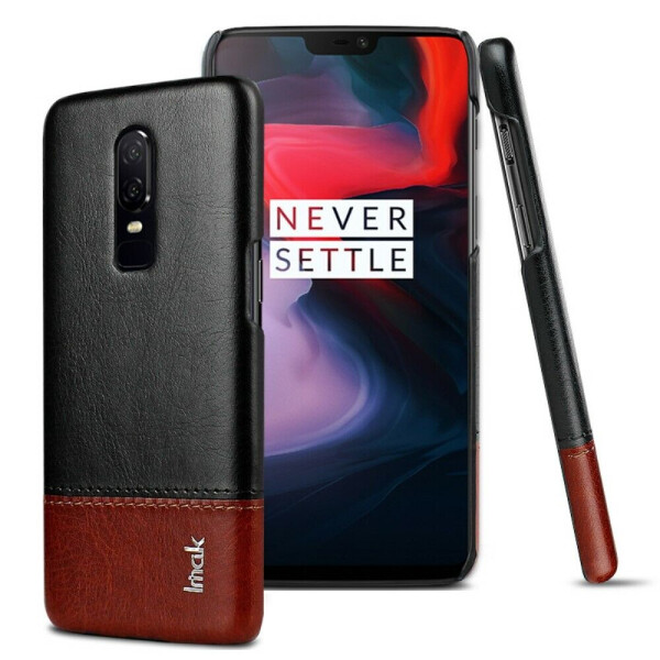 

Защитный чехол IMAK Leather Series для OnePlus 6 - Black / Brown